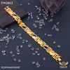 Freemen Gold plated hexagon braslate with ad for Man - FMG63