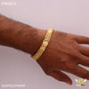 Freemen Gold plated traditional 3 line Bracelet for Man - FMGB70