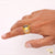 Freemen Oviform Yellow AD Design Golden Ring - FMRI27