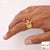Freemen Beautiful Red Mikado AD Golden Ring for men - FMRI46