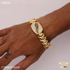 Freemen Beautiful AD Jaguar Golden Bracelet For Men - FMB49