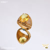 Freemen Oviform Yellow AD Design Golden Ring - FMRI27