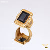Freemen Encircle Black Big AD Design Golden Ring - FMRI24