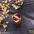 Freemen Red chakra AD Cross Golden Ring - FMRI54