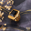 Freemen Encircle Black Big AD Design Golden Ring - FMRI24