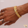 Freemen Sparkling Diamond Wristlet Golden Bracelet - FMB52