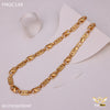 Freemen Gold Plated Nawabi Lotus OBO Chain for Men - FMGC149