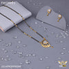 Freemen 1gm Half Circle AD Mangalsutra With Earring for women - FWGM024