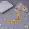Freemen 1GM gold forming necklace with earring for women - FWGN002