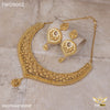 Freemen 1GM gold forming necklace with earring for women - FWGN002