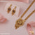 Freemen 1GM flower design kalkatti Mini Long Set with earring for women - FWGM017