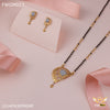 Freemen 1gm Half Circle AD Mangalsutra With Earring for women - FWGM024