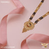 Freemen 1gm Three line mor pichh round colure mangalsutra for women - FWGM62