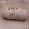 Freemen 1mg floting diamonds bangles gold plated and rhodium for women - FWGB009