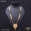 Freemen 1gm Three line mor pichh round colure mangalsutra for women - FWGM62