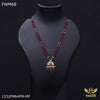 Freemen Two line pink ang gree mangalsutra for women - FWM68