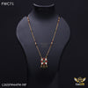 Freemen One line Green andpink moti mangalsutra for women - FWM71