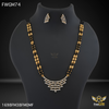 Freemen Two Line Fashionable Diamond Mangalsutra - FWGM74