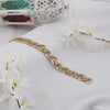 Freemen Golden And Rhodium D Dot Bracelet - FMB45