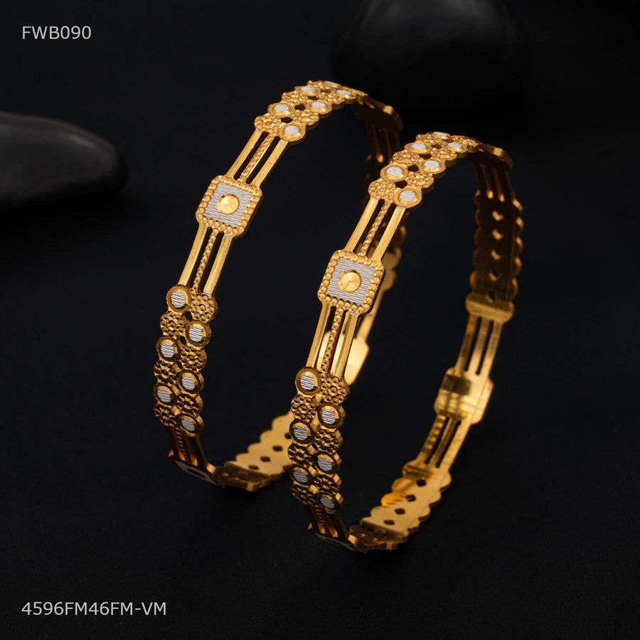 Antique Golden polki Bangles For Women - FWB090