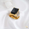 Broad Black AD with Sini Dimond ring design for men
