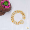 Broad Ring to Ring Dimonds Bracelet for Men 