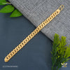 D cut Pokel Ring to Ring Gold Plated Braceletfor Men