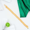 D cut with Leaf Pokel Gold Plated Braceletfor Men 