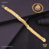 D cut with Leaf Pokel Gold Plated Braceletfor Men 