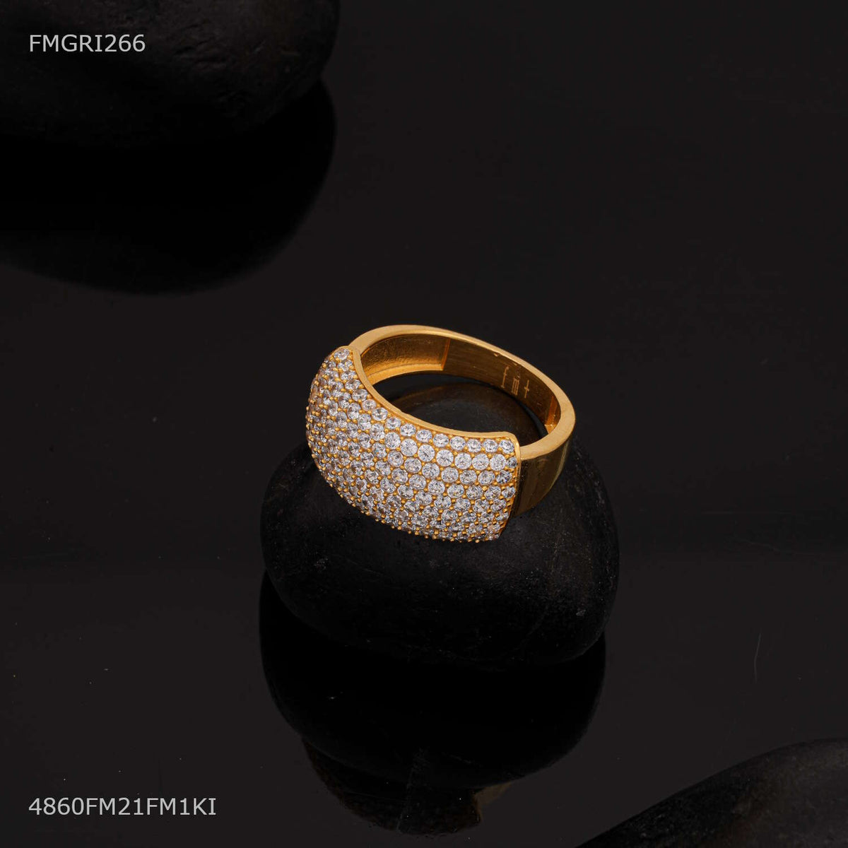 Designer AD Gold Plating Ring for men -FMGRI266