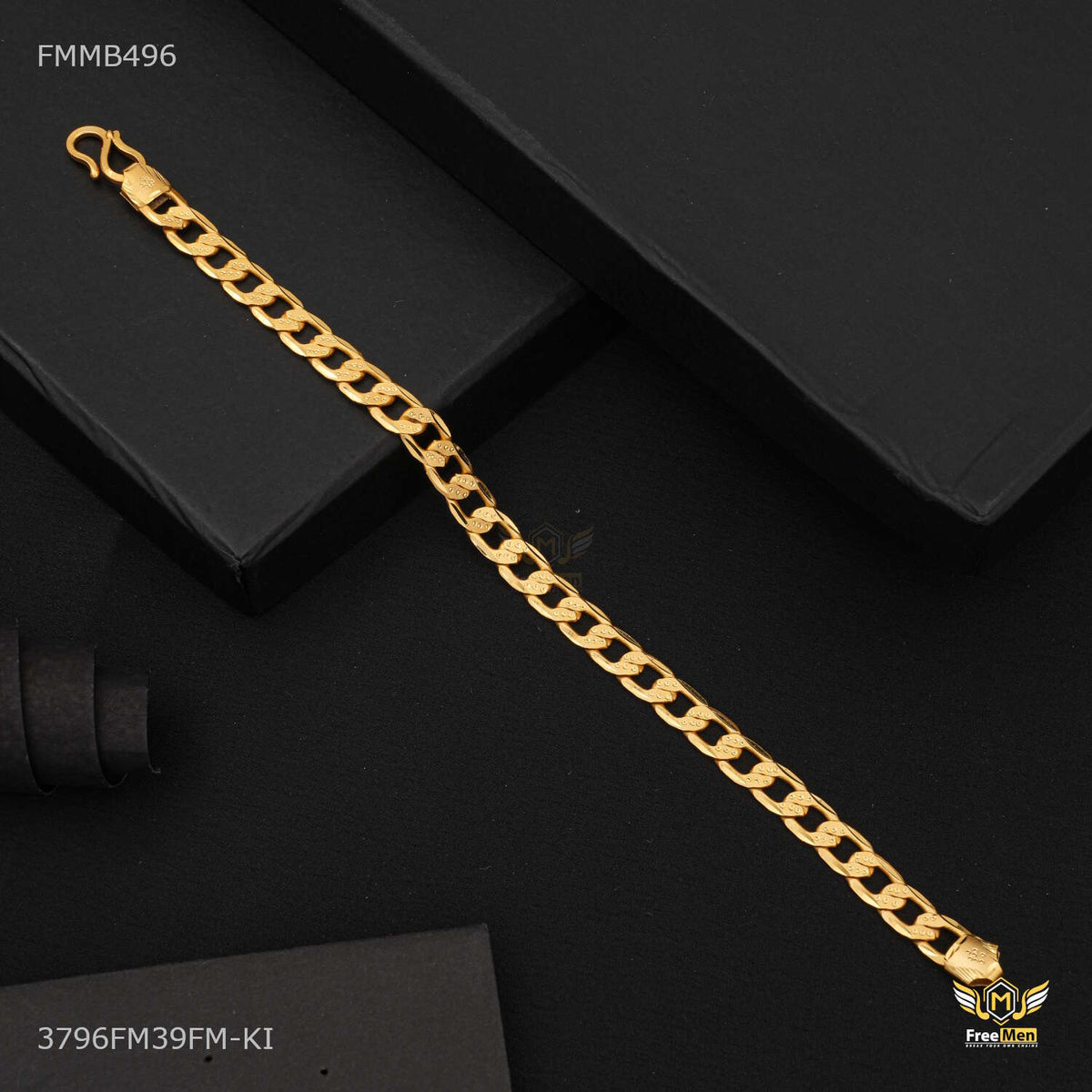 Designer Box Owel cut  Pokel Bracelet for Men - FMMB496