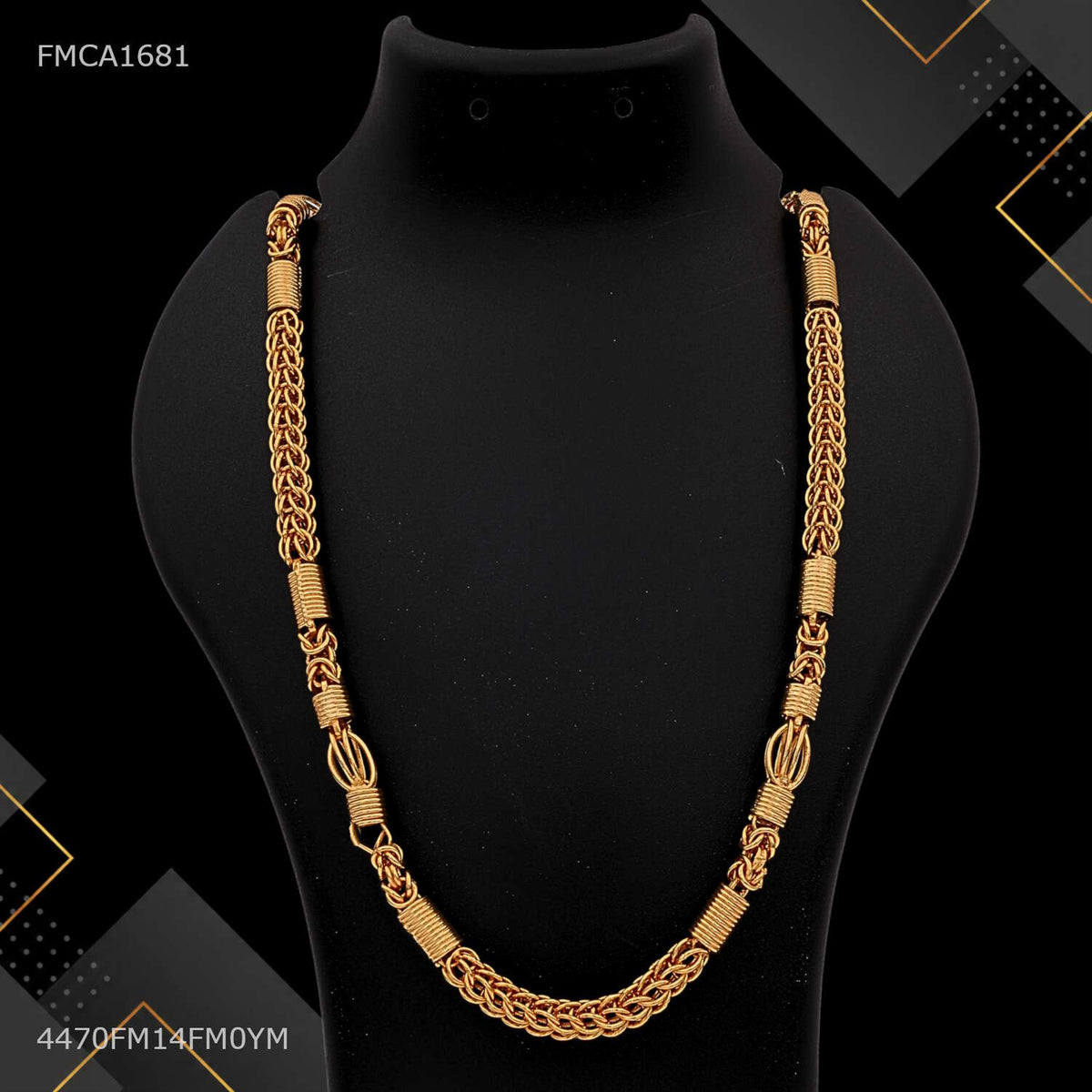 Designer Byzantine with Spring Pipe Indo Chain for Man - FMCA1681