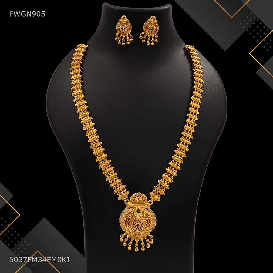 Designer Filigree Long Haram Set for women -FWGN905
