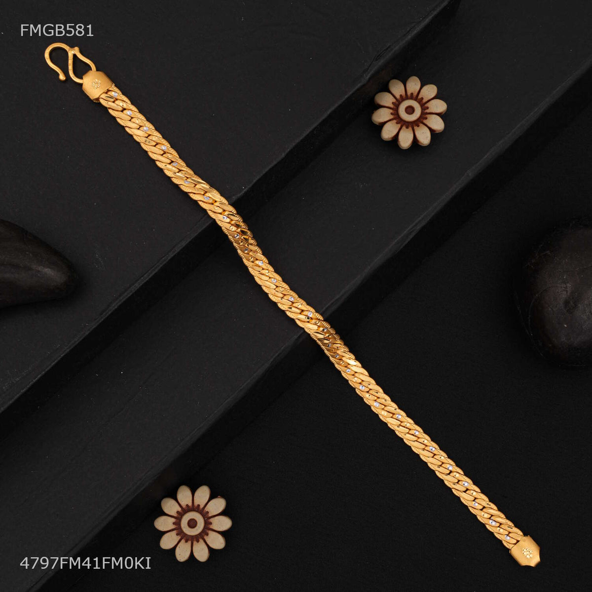 Designer Flat Atti with Dot Bracelet For Men - FMGB581