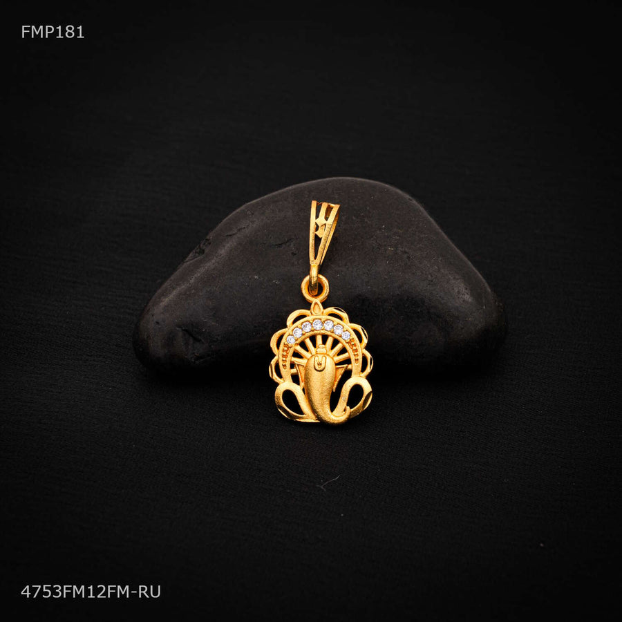 Designer Ganpati ji Face AD Pendent for Men - FMP181