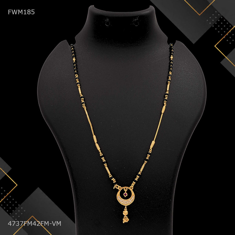 Designer Half Moon cut AD Mangalsutra for women - FWM185