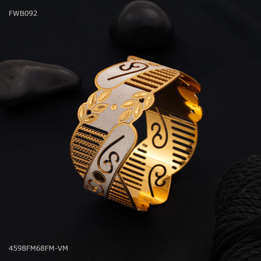 Designer Laser Cut Golden Bangles For Women - FWB092