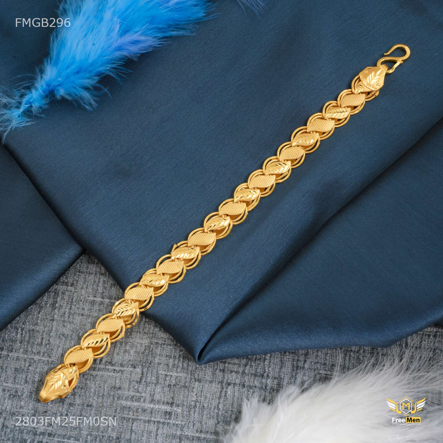 Designer Leaf Lotus Bracelet for Men FMGB269 – Freemen®