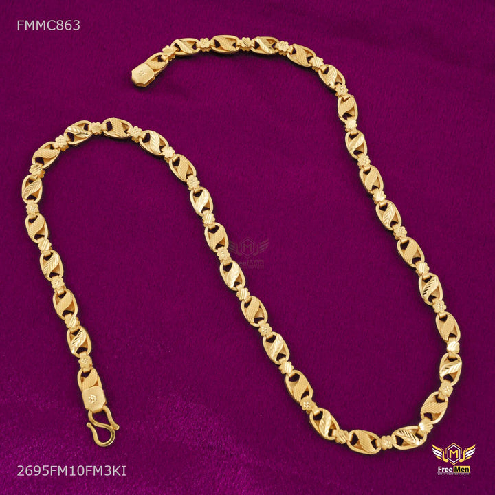 Designer Leaf Lotus chain for Man - FMMC863 – Freemen®