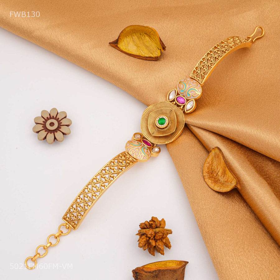 Designer Lining Flower Bracelet For Women - FWB130