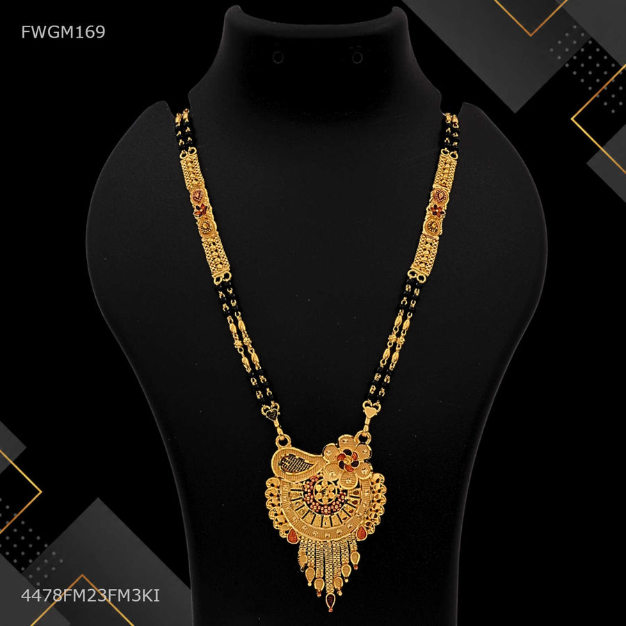 Designer Lining Round Cut Flower Mangalsutra For women - FWGM169