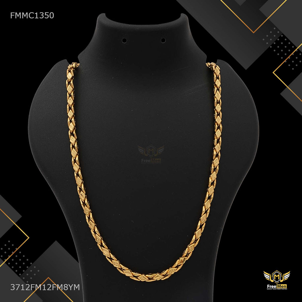 Designer Lock to Lock Dimond cut Chain for Man - FMMC1350