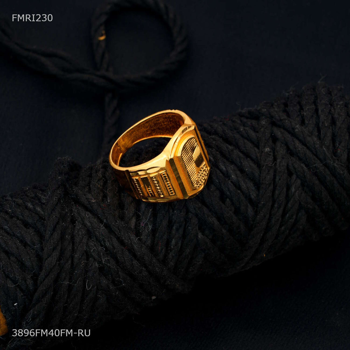 Designer Long Owel Box ring for men - FMRI230
