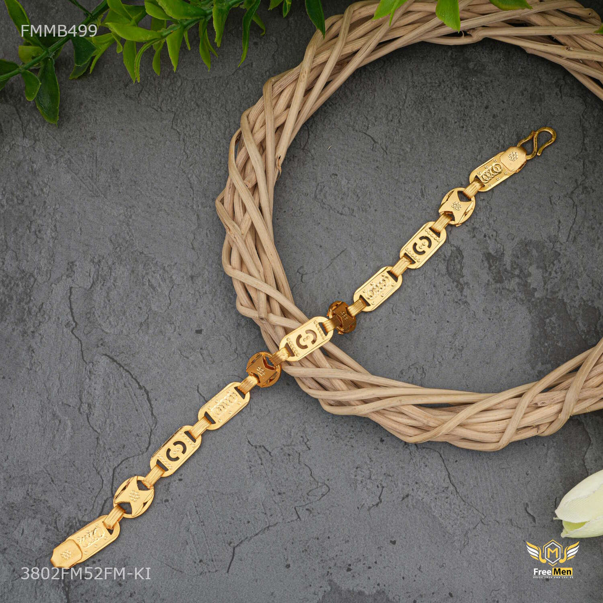 Designer Nawabi with Owel X Bracelet for Men - FMMB499