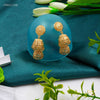 Designer Net Triple Step Jhumka gold plated Earring 