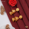 Designer Net Triple Step Jhumka gold plated Earring 
