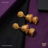 Designer Net Triple Step Jhumka gold plated Earring 