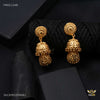 Designer Net Triple Step Jhumka gold plated Earring 
