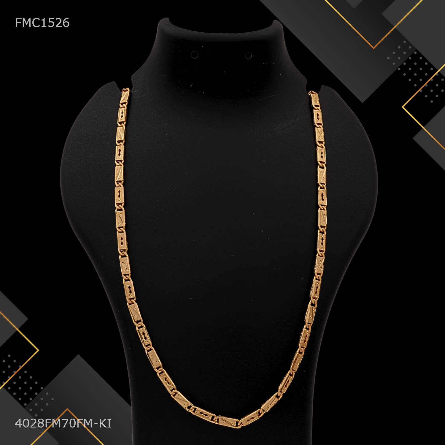 Navabi Chain Designer One by One Arrow cut Nawabi Chain for Man - FMC1526 – Freemen®