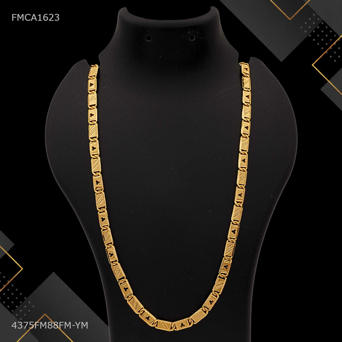Designer One by One Flower Nawabi Chain for Man - FMCA1623